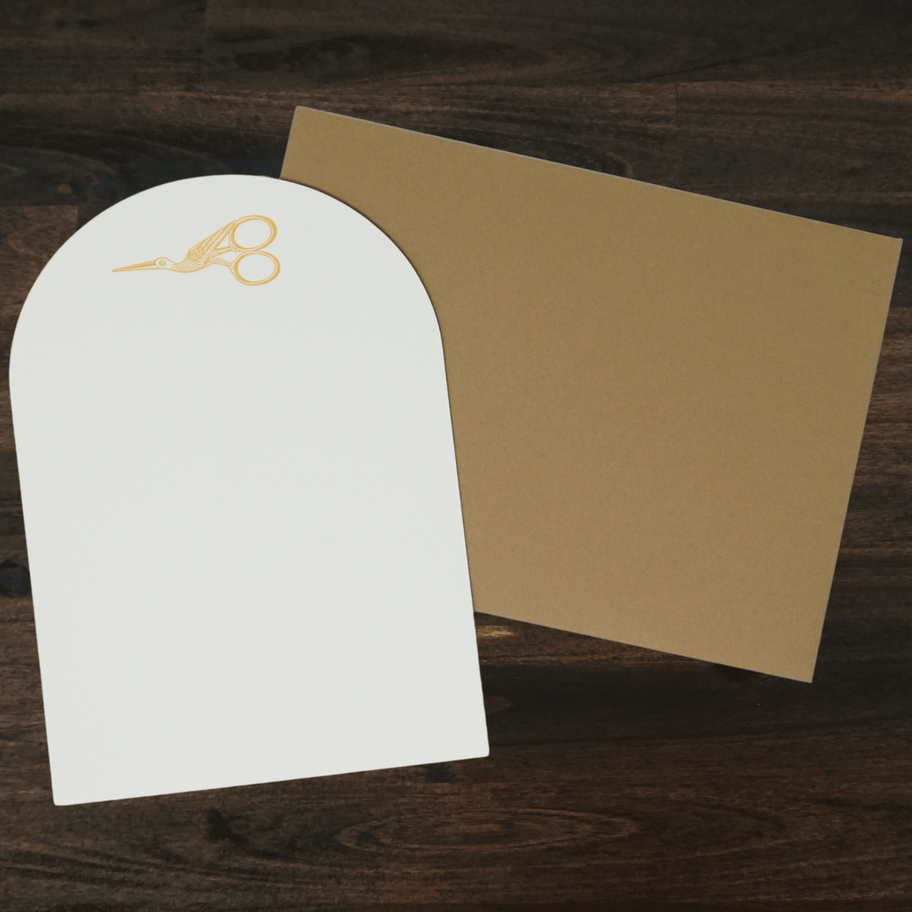 Stationery Set | 6 Note Cards | Stork Scissors | Pistachio Press
