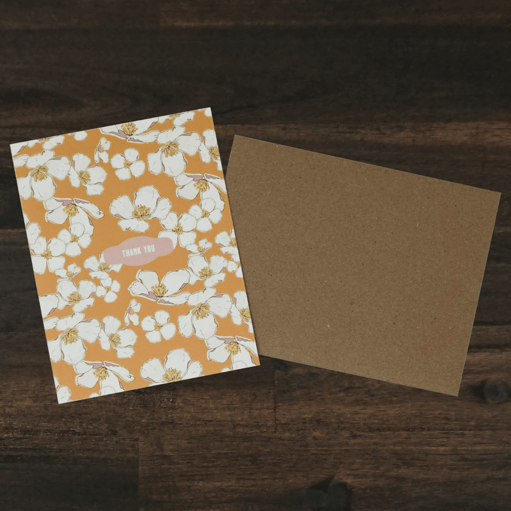 Poppy Flutter Thank You Card | re:mused studio