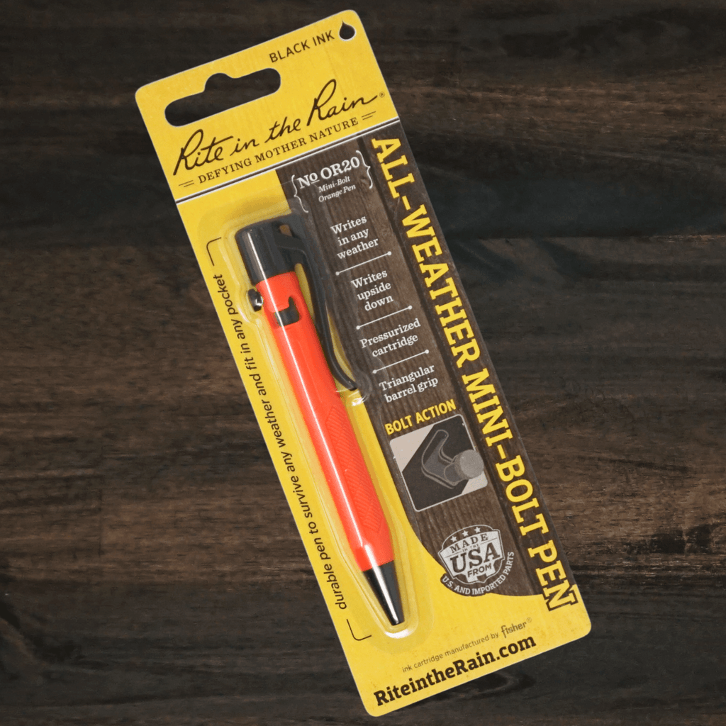 Mini Bolt-Action Pen | Orange | Rite in the Rain