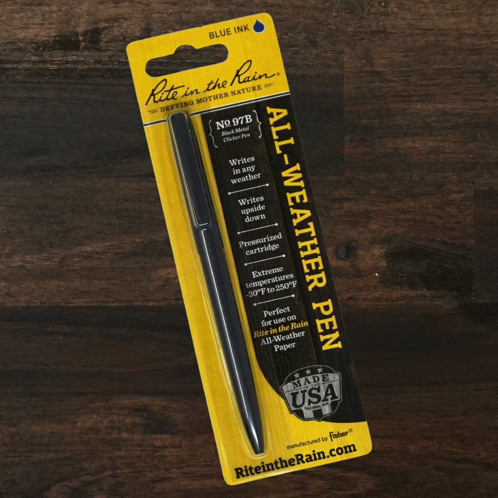 All-Weather Metal Clicker Pen | Black | Rite in the Rain