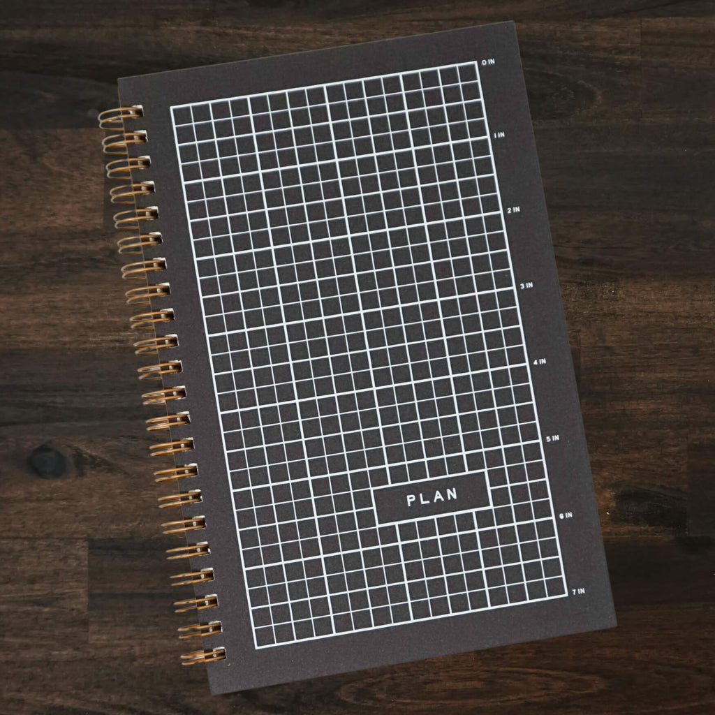 Ruler Grid Undated Weekly Planner Journal | Peppercorn | Ruff House Print Shop