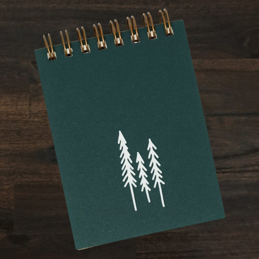 DISCOUNTED | Evergreen Trees Mini Jotter Notebook | Ruff House Print Shop