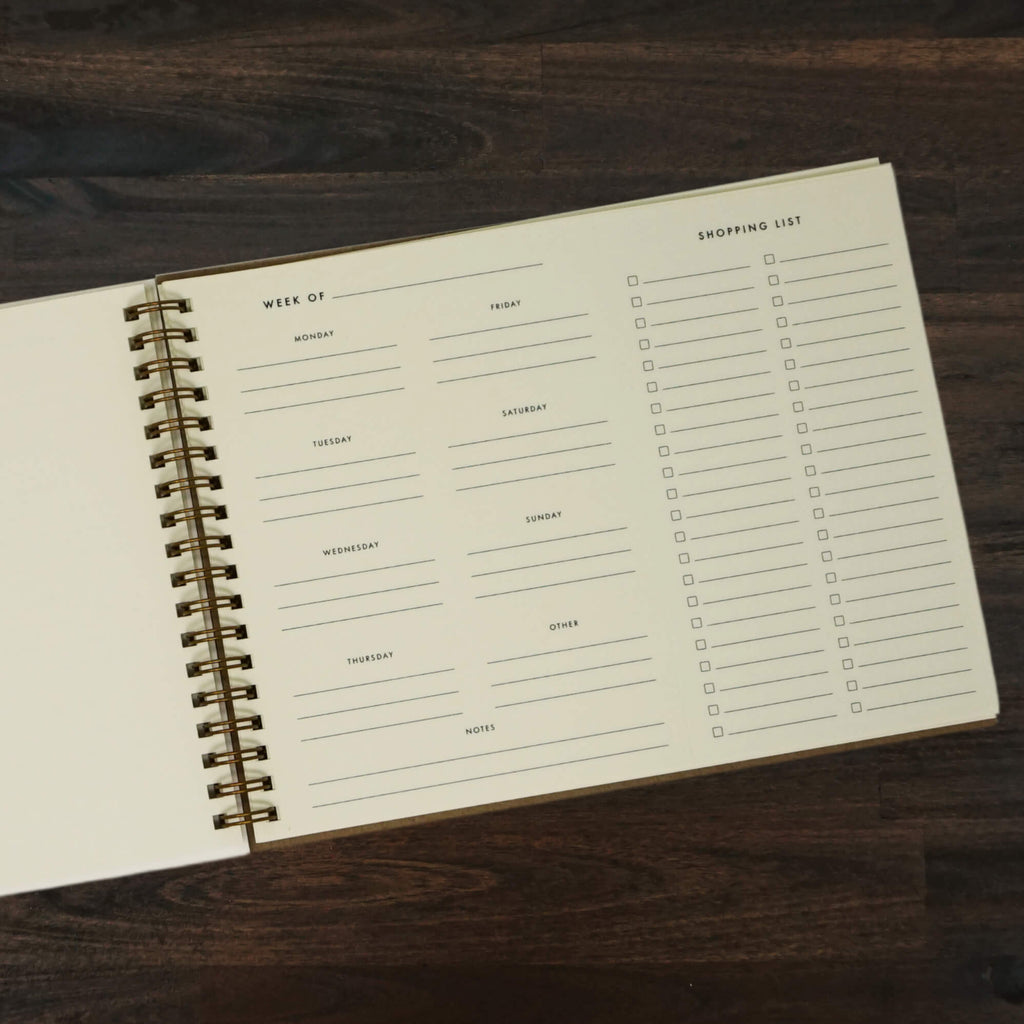 Script Weekly Meal Planner | Heirloom | Ruff House Print Shop