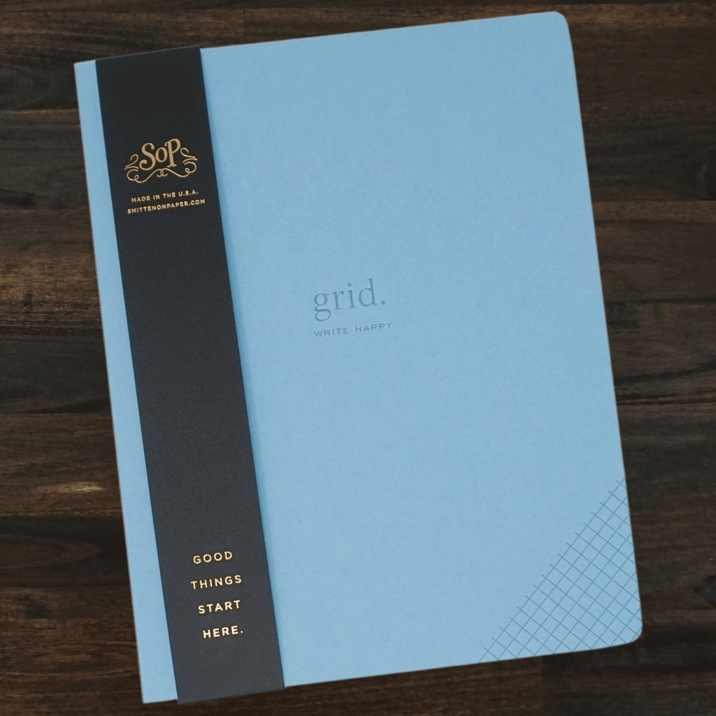 Grid Composition Notebook | Blue | Smitten on Paper
