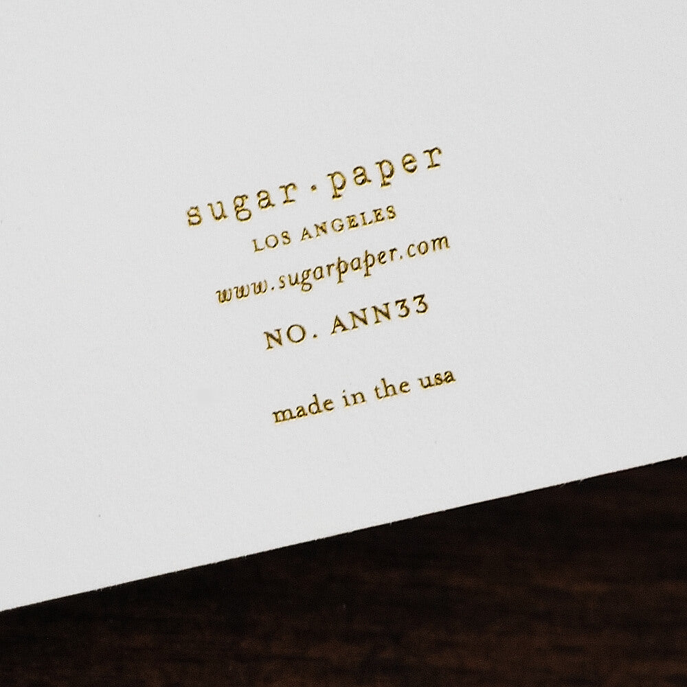 Gold Happy Anniversary Card | Sugar Paper