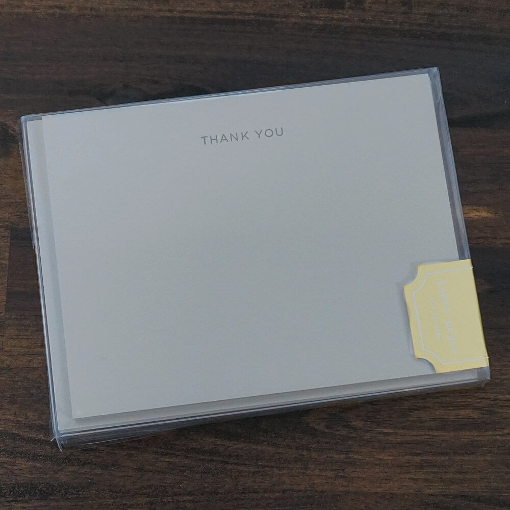 Thank You Gray Note Set | 6 Note Cards | Sugar Paper