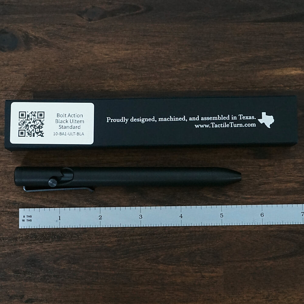 Bolt Action Pen | Ultem | Black | Standard (5.6