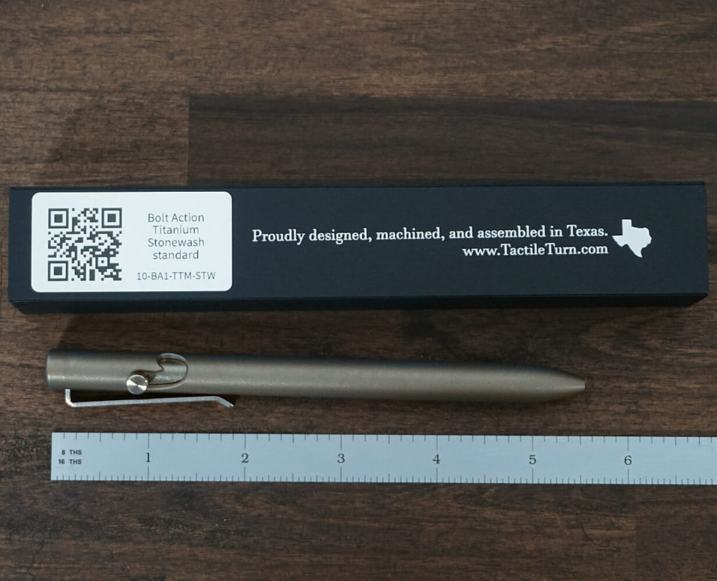 Bolt Action Pen | Stonewashed Titanium | Standard (5.6