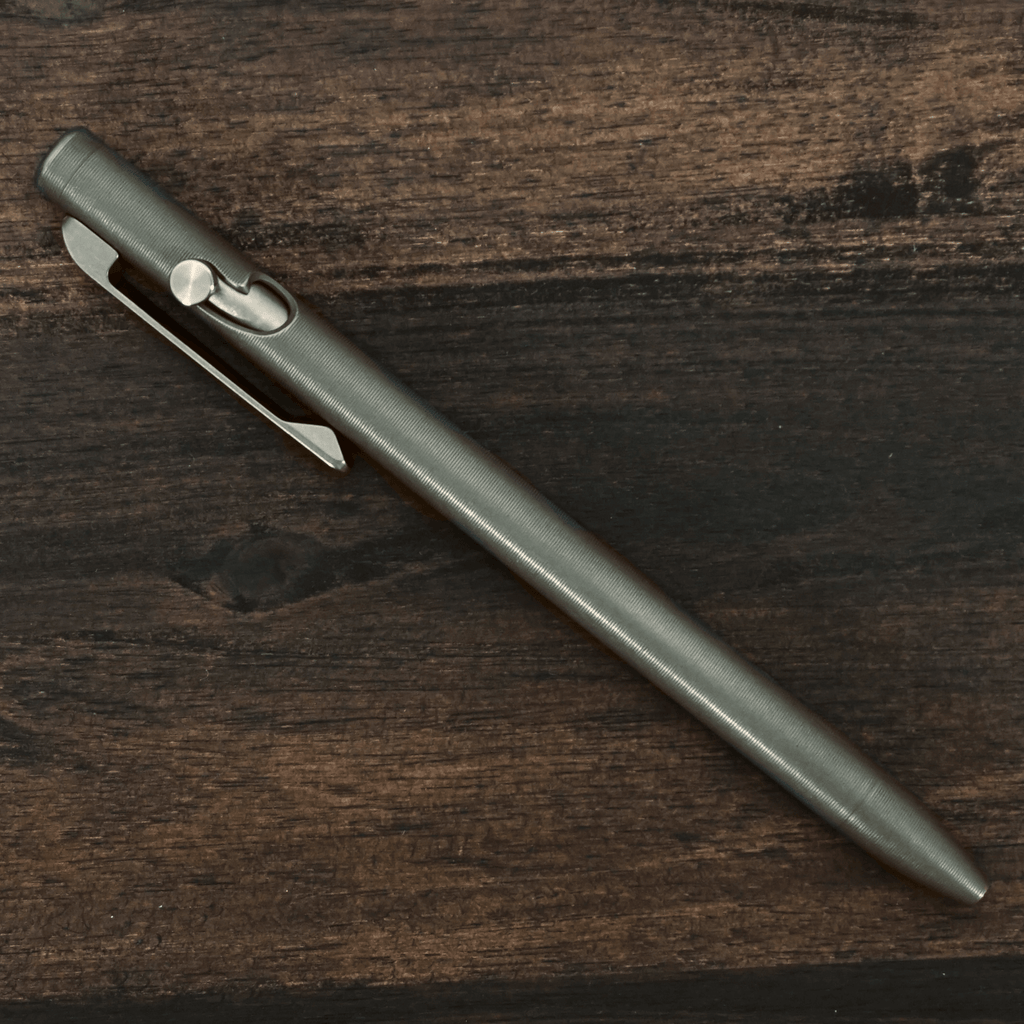 Slim Bolt Action Pen | Stonewashed Titanium | Standard (5.6