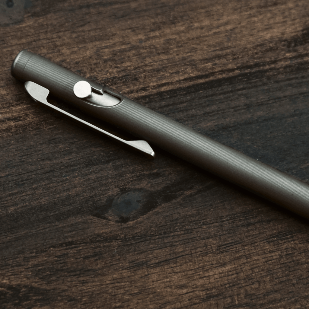 Slim Bolt Action Pen | Stonewashed Titanium | Standard (5.6