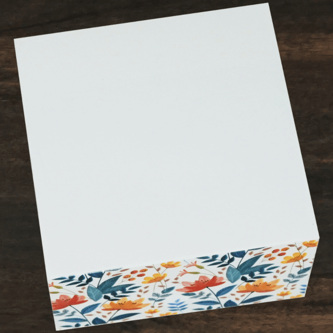 DISCOUNTED | Adhesive Cube | Warm Floral | Post-It®